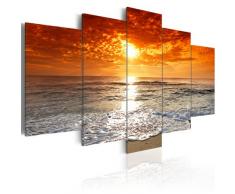 B&D XXL murando Impression sur Toile intissee 200x100 cm 5 Pieces Tableau Tableaux Decoration Murale Photo Image Artistique Photographie Graphique Mer 051401