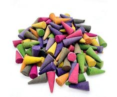 Cônes dencens à reflux, 100Pcs Mixed Scents Backflow, Brûleur assorti naturel, Cônes dencens à air frais, Magnolia Coconut Parfum Amber Lavender, Home Office