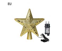Goodde Cimier De Sapin De Noël Étoile Scintillante Sommet De Sapin Décoration darbre De Noël, LED Treetop pour Décoration De Noël