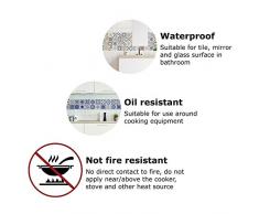 Walplus Autocollant Mural Amovible Auto-Adhésif Art Stickers Vinyle Maison Décoration DIY Salon Cuisine Chambre Décor Peint Cadeau Anglais Citation Vert Vintage Carrelage - 15 cm X 15 - 24 Pièces