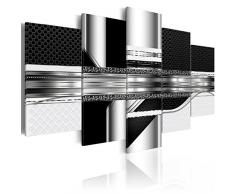 BD XXL murando Impression sur Toile intissee 200x100 cm cm 5 Pieces Image sur Toile Images Tableau Motif Moderne Decoration tendu sur Chassis Digital Abstrait Noir a-A-0184-b-n
