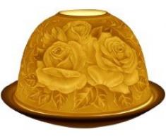 Light-Glow Double Rose Porcelaine Bougeoir