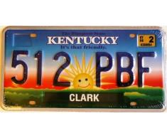 Plaque immatriculation américaine Kentucky