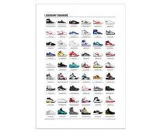 WALL EDITIONS Art-Poster 50 x 70 cm - Legendary Sneakers - Olivier Bourdereau