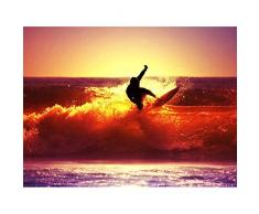 SPORT WAVE SEA SURF BEACH SUNRISE SURFERS SURFING 18X24 AFFICHE POSTER ART PRINT LV11220