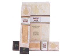 SVATV Santal :: Bâton dencens Masala roulé à la Main fabriqué en Inde, boîte de 15 g, Paquet de 2