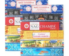 Assortiment dencens Nag Champa varié 12 boîtes Parfum indien dintérieur