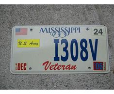 YelenaSign Plaque d’immatriculation de l’armée américaine de Mississippi 2006# I308V 6x12