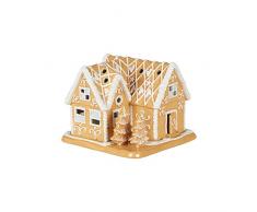 Villeroy & Boch - Winter Bakery Decoration Villa en Pain dÃ©pices, Bougeoir DÃ©coratif en Porcelaine Dure, Marron / Blanc