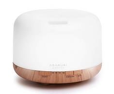 ASAKUKI 500ml Diffuseur dHuiles Essentielles, Premium 5 en 1 à Ultrasons Electrique Vaporizer Humidificateur, Minuterie et Arrêt Automatique sans eau, 7 Couleurs de Lumière LED pour Yoga, Maison