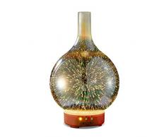 Diffuseur Huiles Essentielles 100ml Humidificateur dair Ultrasonique Brume Fraîche Arôme Parfum Electrique avec 7-Couleurs Changeantes Arrêt Automatique pour Chambre/Salon/Spa/Yoga/ 3D