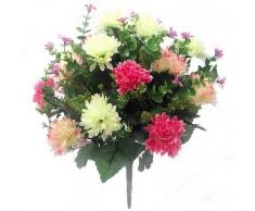 Bouquet de fleurs artificielles – Chrysanthèmes - 41 cm Pink & Cream