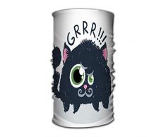 ASDAH Bandeau Bandana Polyvalent Sport Chapeaux Cool Masque Facial pour Le Camping, vélo Mignon Monstre Chaton Texte Impression Conception Affiche Carte étiquette GRR