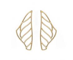 Cyjershi Boucles DOreilles, Boucles DOreilles Aile De Pictogramme Plaqué Métal Bijoux Creux De Géométrie, Cadeau