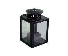 Oyfel Lanternes pour Bougie Photophore marocain lanternes en Acier Inoxydable métal et Verre Argenté extérieur intérieur Jardin Table décoration de Maison Orientale 6 * 11cm