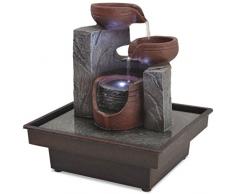 vidaXL Fontaine dIntérieur avec Lampe LED Polyrésine Décoration de Maison