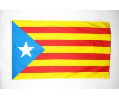 DRAPEAU CATALOGNE ESTELADA 150x90cm - DRAPEAU CATALAN INDÉPENDENTISTE - CATALUÑA 90 x 150 cm - DRAPEAUX - AZ FLAG