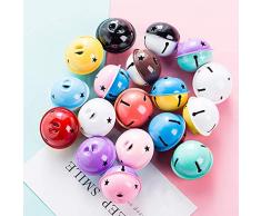 YLX Cloche de Noël Multicolore Grelots en Métal pour pour décorer Noël, décorer Le Mariage, DIY Bijoux Artisanat