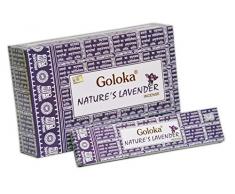 Goloka Natures Lavender Encens Lavande Lot de 12 boîtes de 15 g