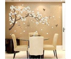 COVPAW® Sticker mural XXL Pêche Fleur de cerisier Fleur de Prune Fleurs Sticker mural Tableau Mural Décoration Salon Chambre Deco