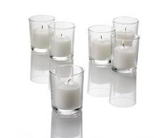 Lot de 72 bougeoirs votifs en Verre Transparent