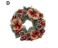 HELLOO HOME Couronne De Noel Porte Guirlande Noel, Couronne Fleurs Artificielles, Christmas Decorations Thanksgiving Guirlande Décorative