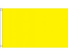 AZ FLAG Drapeau Unicolore Jaune 150x90cm - Drapeau de Couleur Jaune 90 x 150 cm - Drapeaux
