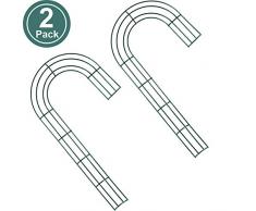 Sumind 2 Paquets 12 Pouces Wreath Frame de Noël Couronne de Fil Métallique Cadres de Guirlande de Fleurs pour Décoration de Fête de Noël Nouvel an Saint-Valentin (Vert Foncé, Canne en Bonbon)