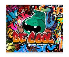 murando Papier peint intissé Graffiti 350x256 cm Décoration Murale XXL Poster Tableaux Muraux Tapisserie Photo Trompe loeil Ornament coloré m-A-0741-a-a