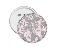 DIYthinker Mode Affiche de chat Protéger ronde Pet lover animaux Pins Badge Bouton Vêtements Décoration cadeau 5pcs XXL Multicolore