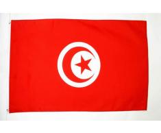 DRAPEAU TUNISIE 150x90cm - DRAPEAU TUNISIEN 90 x 150 cm - DRAPEAUX - AZ FLAG