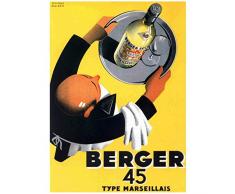 Editions Clouet 50259 - Affiche publicitaire 50x70 cm Berger 45 - Serveur
