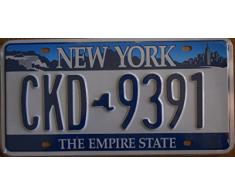 Plaque dimmatriculation américaine, 31 x 16 cm, motif New York