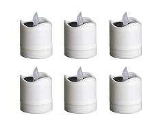 TiooDre Photophores, 6PCS LED thé lumière Bougies Bougies sans Flamme Solaire LED lumière vacillante Bougie électronique étanche Lumière