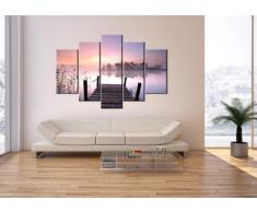 Impression sur toile - 5 Parties - largeur : 150cm, hauteur : 100cm - Image sur toile - Photo N° 2593 - plusieurs éléments - prete a suspendre - encadrée - Tableaux pour la mur - motif moderne - Décoration - pret a accrocher - tableau: EA150x100-2593