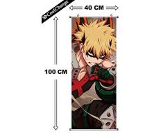 CoolChange Grand Poster en Rouleau /Kakemono de My Hero Academia Fait de Tissu, 100x40cm, Motiv: Katsuki Bakugo