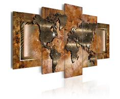murando - Impression sur toile - 200x100 cm cm - 5 pieces - Image sur toile - Images - Photo - Tableau - motif moderne - Décoration - tendu sur chassis - abstraction abstrait carte du monde 020101-247