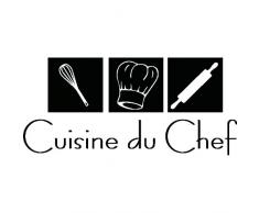 Ambiance-Live Sticker Mural déco Cuisine du Chef - 55 X 120 cm, Noir