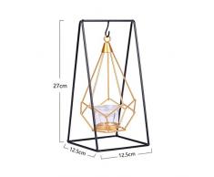 FICI Décor À La Maison Cadeau Mode Géométrique Fer Chandelier Bougeoir Mural Ornement Applique Correspondant Photophore en Acier Mariage Minimaliste, 4