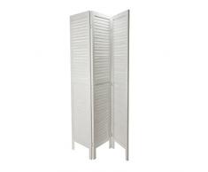 Atmosphéra Paravent Bois Blanc 120x170cm
