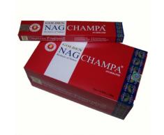 Vijayshree Fragrance - Bâtonnets dencens indiens Golden Nag Champa 12 boîtes Parfum Nagchampa