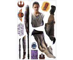 Thedecofactory RMK3149GM Stickers Star Wars Episode 7 Rey GÃANT ROOMMATES REPOSITIONNABLES (140X73CM), Vinyle, Multicolore, 104 x 46 x 0,1 cm