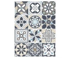 Planche de 12 Stickers Carrelage - Carreaux de Ciment - MOZICDRAFT - Dimensions dun Sticker : 20 x 20 cm