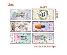 TIE Antique Autocollants de Plaque d'immatriculation rétro européenne et américaine Autocollants muraux décoratifs Personnalité créative Stickers muraux, cp005, 29.5 * 14.5cm*6pcs