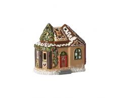 Villeroy & Boch North Pole Express Bougeoir Maison en pain dépices, Porcelaine, Brun