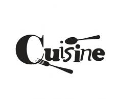 OuYou(TM) Stickers Muraux Décoration Mur Autocollants Motif Cuisine Chef pour Cuisine Chambre Maison Restaurant (80 x 34 cm)