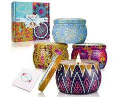 Cosyres Bougies parfumées aromathérapie Vegan Coffret Cadeau pour Femme Cire de soja pour Noël/Anniversaire/Anniversaire