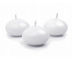 Lot de 10 Bougie flottante - Blanche - 4cm - 2h dautonomie - 348