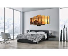Impression sur toile - 5 Parties - largeur : 160cm, hauteur : 85cm - Image sur toile - Photo N° 2846 - plusieurs éléments - prete a suspendre - encadrée - Tableaux pour la mur - motif moderne - Décoration - pret a accrocher - tableau: EA160x85-2846