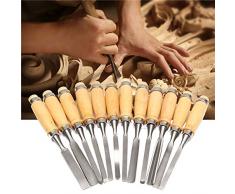 GOZAR 12 Pcs Bois Travail Du Bois Sculpture Main Ciseau Professionnel Gouges Tool Set
